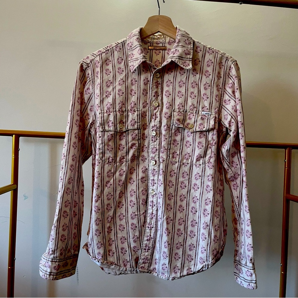 MOTHER “Don’t Lose Your Shirt” Harlowe 171 Button Down – Medium Beige, Size M